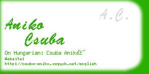 aniko csuba business card